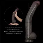 XXL Bendable Dual Layered Silicone Dildo – 36.8 cm (14.5″) – Black — Photo 1