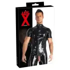 Lateksa vīriešu krekls – melns – XL — Foto 1