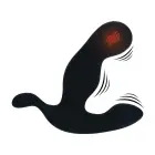 Sildošs un vibrējošs silikona prostatas masieris – 14 cm (5.5″) – Melns — Foto 4
