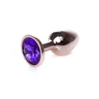 Plug-Jewellery Red Gold Anal Plug – 7 cm (2.8″) – Purple — Photo 2
