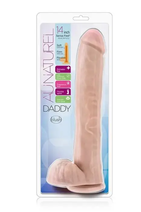Au Naturel Daddy Realistic Vibrator – 36 cm (14″) – Skin