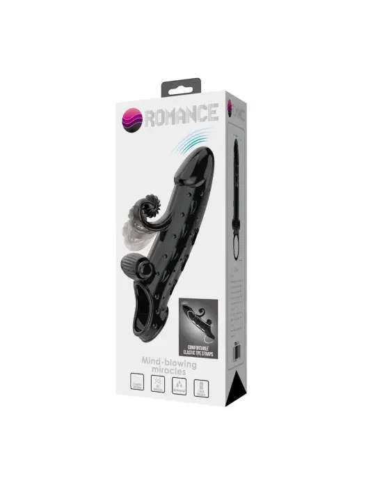 PRETTY LOVE - ROMANCE - Vibrating Penis Sleeve - Black