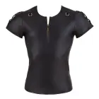 Men's Shirt with Zip and Lacing – Black – S — Photo 11