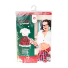 Schoolgirl costume with pleated mini skirt and blouse – white – S/M — Photo 1