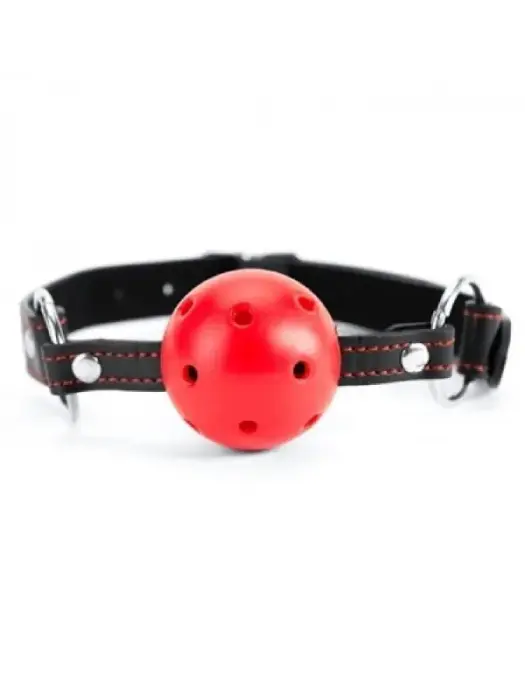 Red Heart Ball Gag – Black / Red
