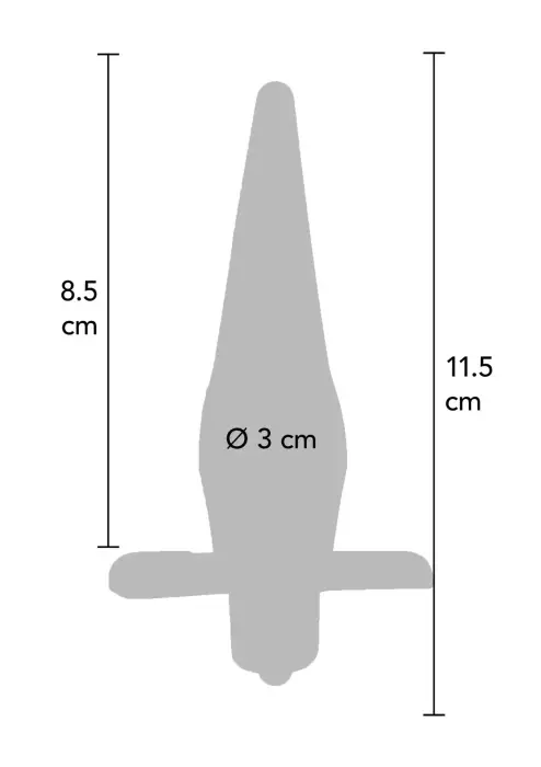 Power Buttplug – M – Pelēks Foto 2