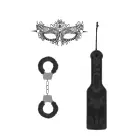 EasyToys Introductory Bondage Kit #3 кружевная маска, кожаная шлёпалка, металлические наручники — Фото 8