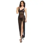Chilirose CR 4723 elegants garš melns mežģīņu naktskrekls un stringu komplekts – M — Foto 1