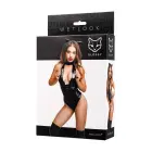 Glossy Kitti bodysuit with cat ears – Black – M — Photo 4