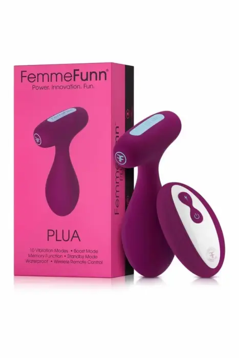FemmeFunn Plua силиконовая анальная пробка с пультом ДУ – 11.1 cm (4.4″) – розовый