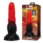 Power Monsters Fire Dragon – 24.5 cm (9.6″) rievots monster dildo – Sarkans — Foto 1