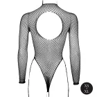 Body with Fishnet Structure and Turtle Neck – One Size – Black — Photo 8