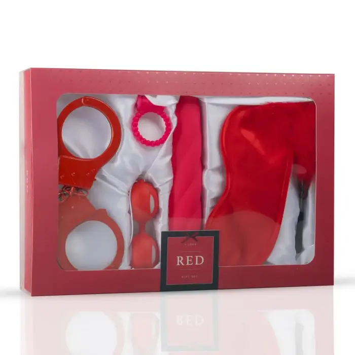 Loveboxxx I Love Red couples gift set – 6 pcs – red