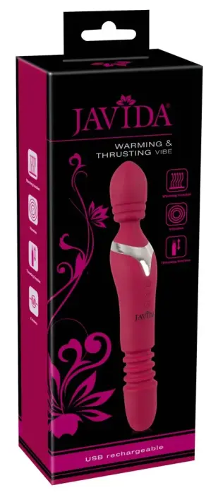 Javida Sildošais un vibrators ar kustību – 27 cm (10.6″) – rozā