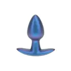 Gluds silikona anālais spraudnis – 6.5 cm (2.6″) – Metāliski zils — Foto 4