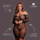 Matilda nėrinių mini suknelė – Queen Size – juoda — Nuotrauka 4