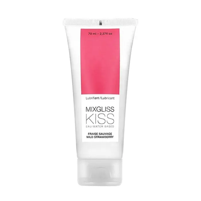 Mixgliss Kiss savvaļas zemeņu lubrikants uz ūdens bāzes – 70 ml
