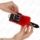 KINK Fur-Lined Adjustable Wrist Restraints – Red-Black — Photo 2