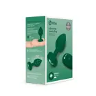 b-Vibe vibrējošs anālais spraudnis ar dārgakmeni M/L – 10.5 cm – Zaļš — Foto 4