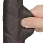 LoveToy Sliding Skin Pro II – kahekihiline realistlik silikoon-dildo – must – 22,9 cm (9'') — Foto 13