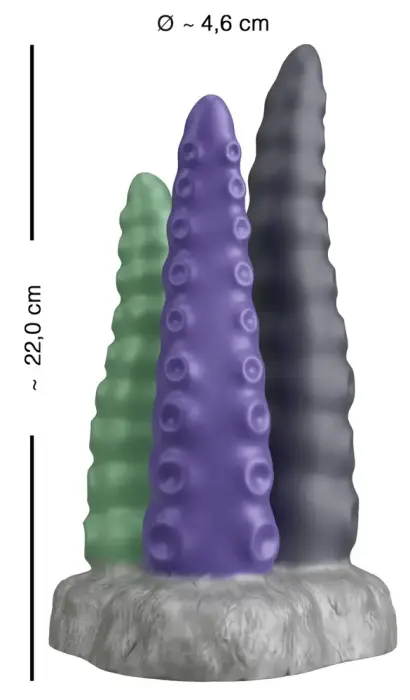 Beasty Cocks Triple Tentacle Dildo – 22 cm (8.5″) Photo