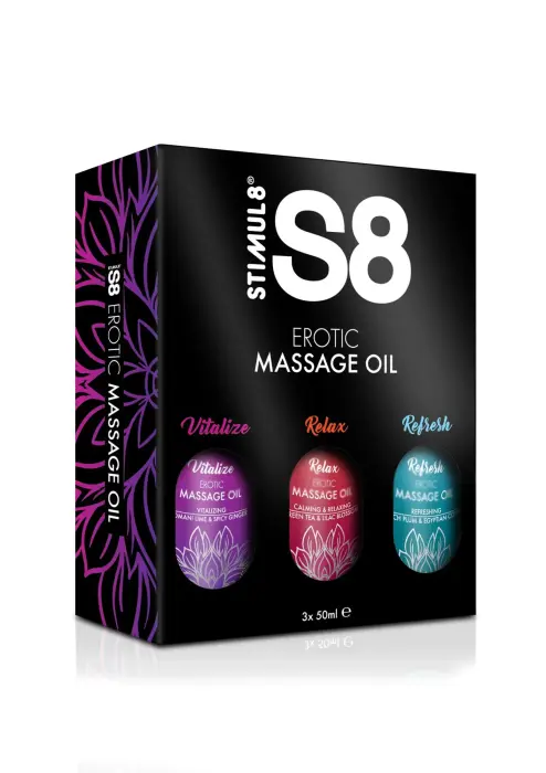 S8 Massage Oil Set – 3 x 50 ml