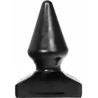All Black gluds, rievots anālais spraudnis – 20.5 cm – melns — Foto 1