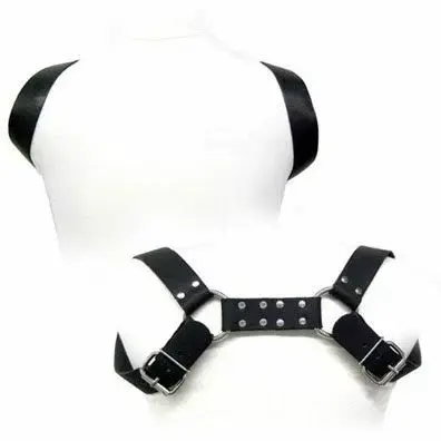 Silexd Leather Adjustable Body Harness for Men – Black – S-XL