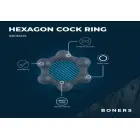 Boners Hexagon Silicone Ring with Integrated Steel Elements – Black — Photo 4