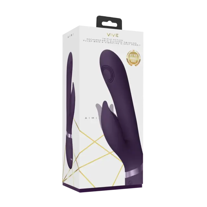 Aimi Pulse Wave G-punkta truša vibrators – 18 cm (7″) – violets