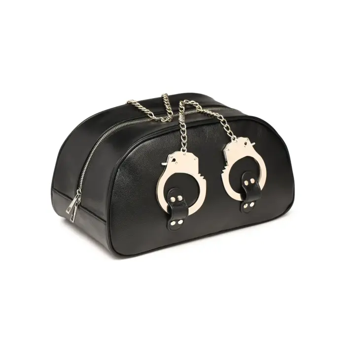 Cuffed Travel Bag with Handcuff Handles - Black Foto 3