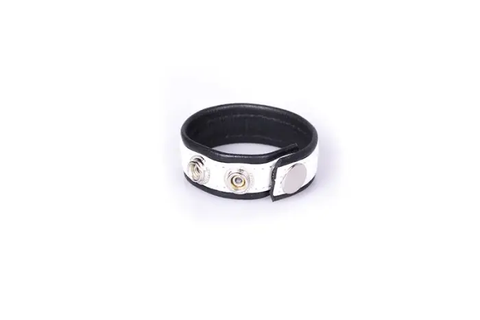 Rainbow Leather Cock Strap – Black