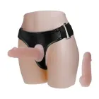 Baile Jessica strap-on komplekts ar 2 dildo – miesas krāsa Foto 2