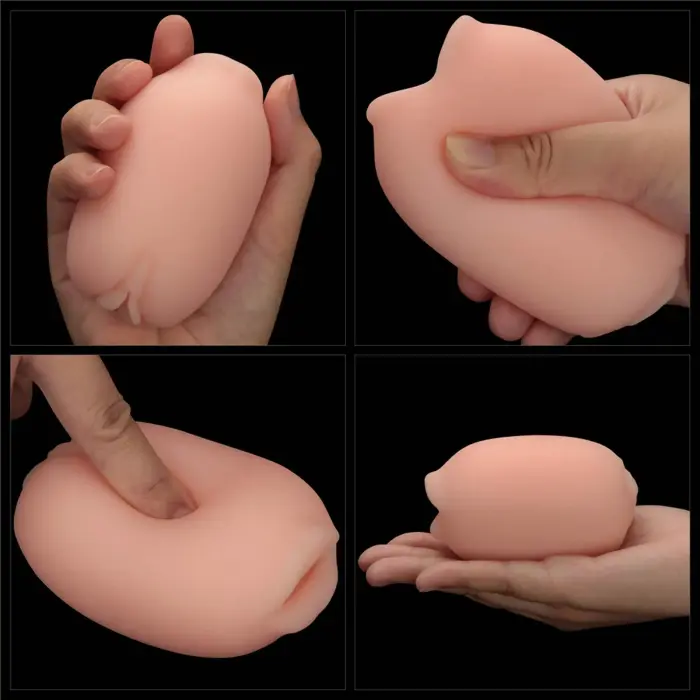 Slider Double-Ended Masturbator - Mouth and Vagina - Natural Skin