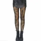 Leg Avenue tīkliņa zeķes ar čūskas rakstu – melnas – One Size — Foto 1
