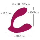 Rosenrot lokāms RC biksīšu vibrators – 13.5 cm – rozā Foto 14