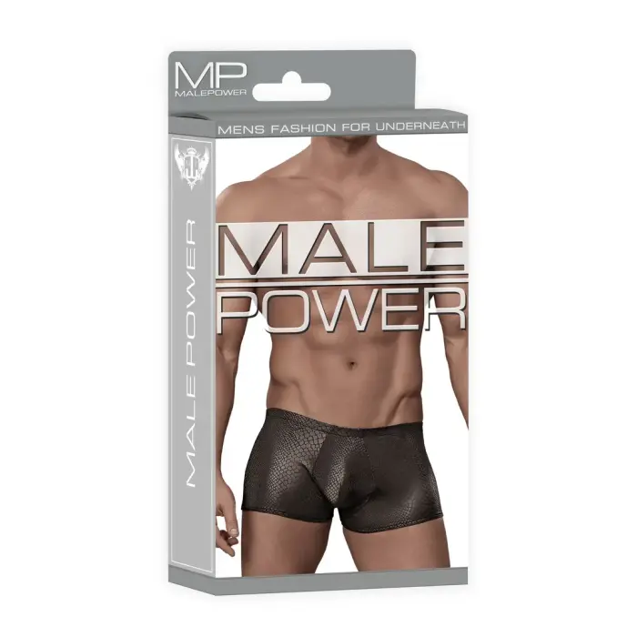 Male Power Black Cobra Mini Short – Black – S