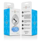 Intense Aluminum Metal Plug with Blue Crystal – L – Silver — Photo 6