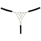 Cottelli LINGERIE stringid reguleeritavate rihmade ja kristalldekoriga – mustad – S-L — Foto 7