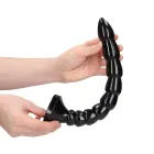 Daudzslāņu anālais čūskas dildo – 30 cm (12″) – Melns — Foto 3
