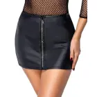Cottelli PARTY Matte Black Mini Skirt with Rhinestone Zip – S — Photo 2