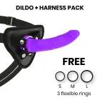 Delta Club reguleeritav strap-on dildo – 17 cm (6.7″) – lilla — Foto 1