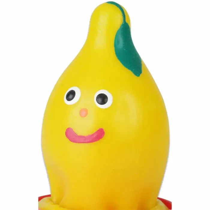 CONDOMERIE hand-painted decorative condom – Lemon
