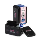 Mėlynas metalinis analinis kištukas su brangakmeniu – 8.2 cm (3.2″) — Nuotrauka 1