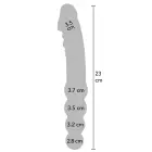 Dvipusis analinis vibratorius – 20 cm – Juodas — Nuotrauka 2