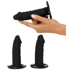 Bad Kitty strap-on diržai su 3 silikoniniais dildo – 14 cm (5.5″) — Nuotrauka 6