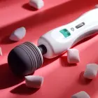 LED wand masāžas vibrators – balts — Foto 14