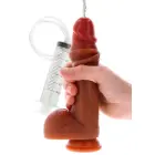 Dildo su apyvarpe Squirting – 22 cm (8.7″) – ruda — Nuotrauka 1