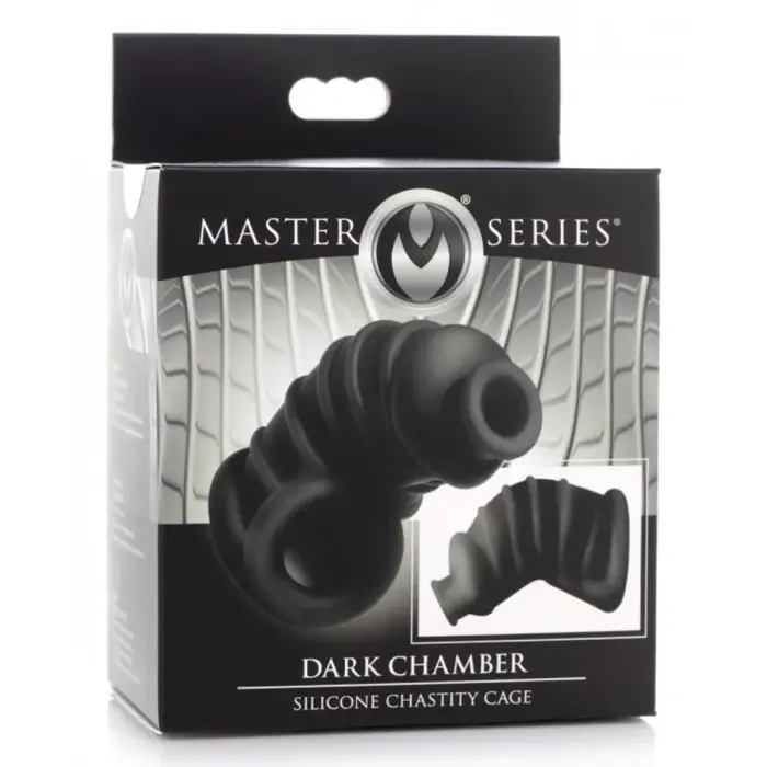 Dark Chamber - Silicone Chastity Cage - Black