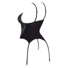 Cottelli LINGERIE Red and Black Strappy Basque with Lace and String – M — Photo 7